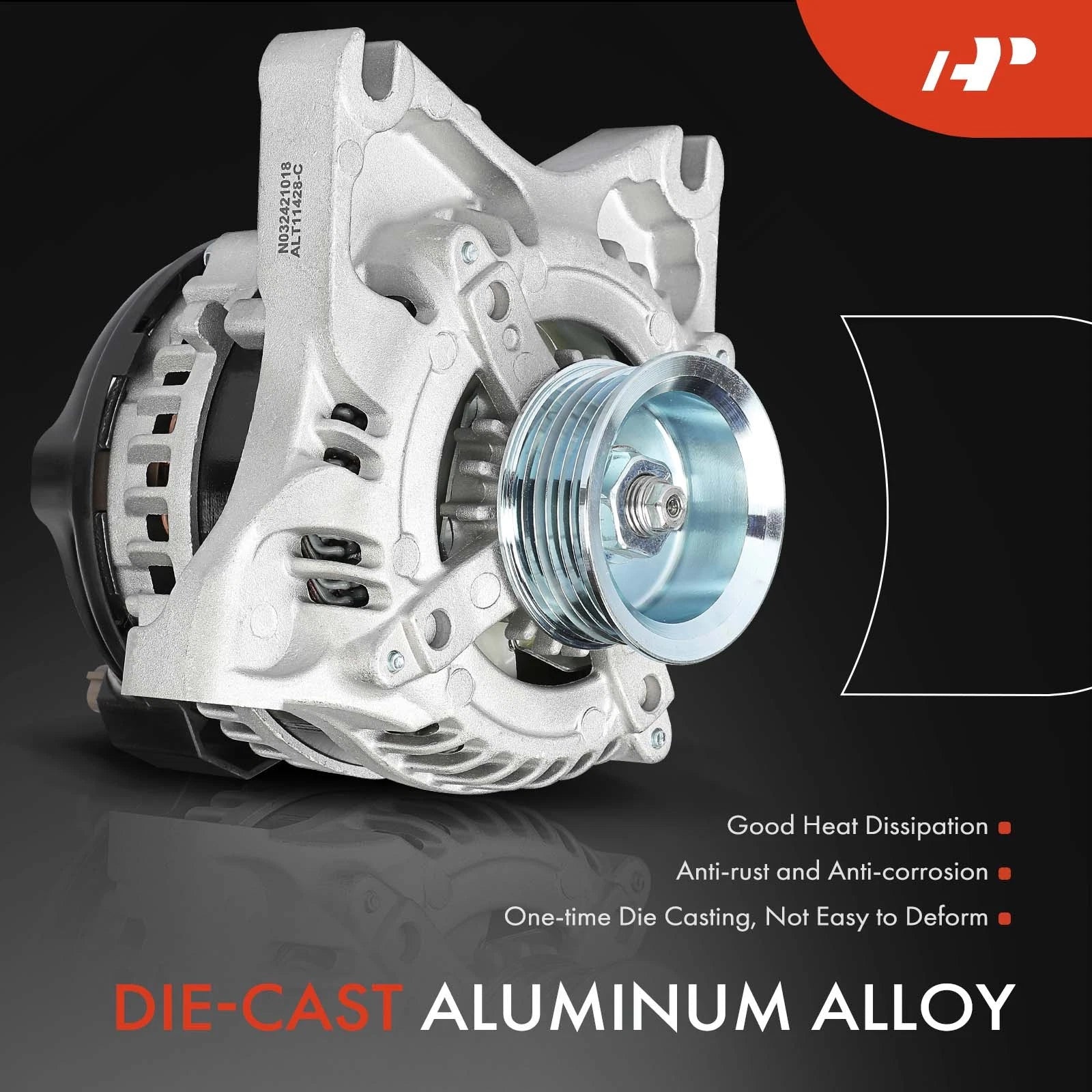 Alternator for Ford Mustang (2009–2010) 150 Amp 12 Volt 6-Groove