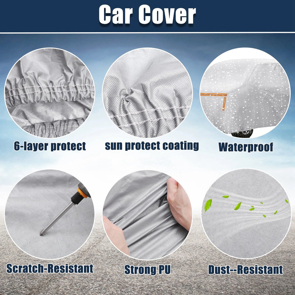Set of 1 Car Cover for Nissan Sakura (2023–2023) Outdoor Waterproof Silver Tone