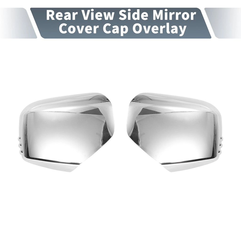 Pair Chrome Plated Rearview Mirror Cover Overlay for Mitsubishi Triton L200 (2006–2023)