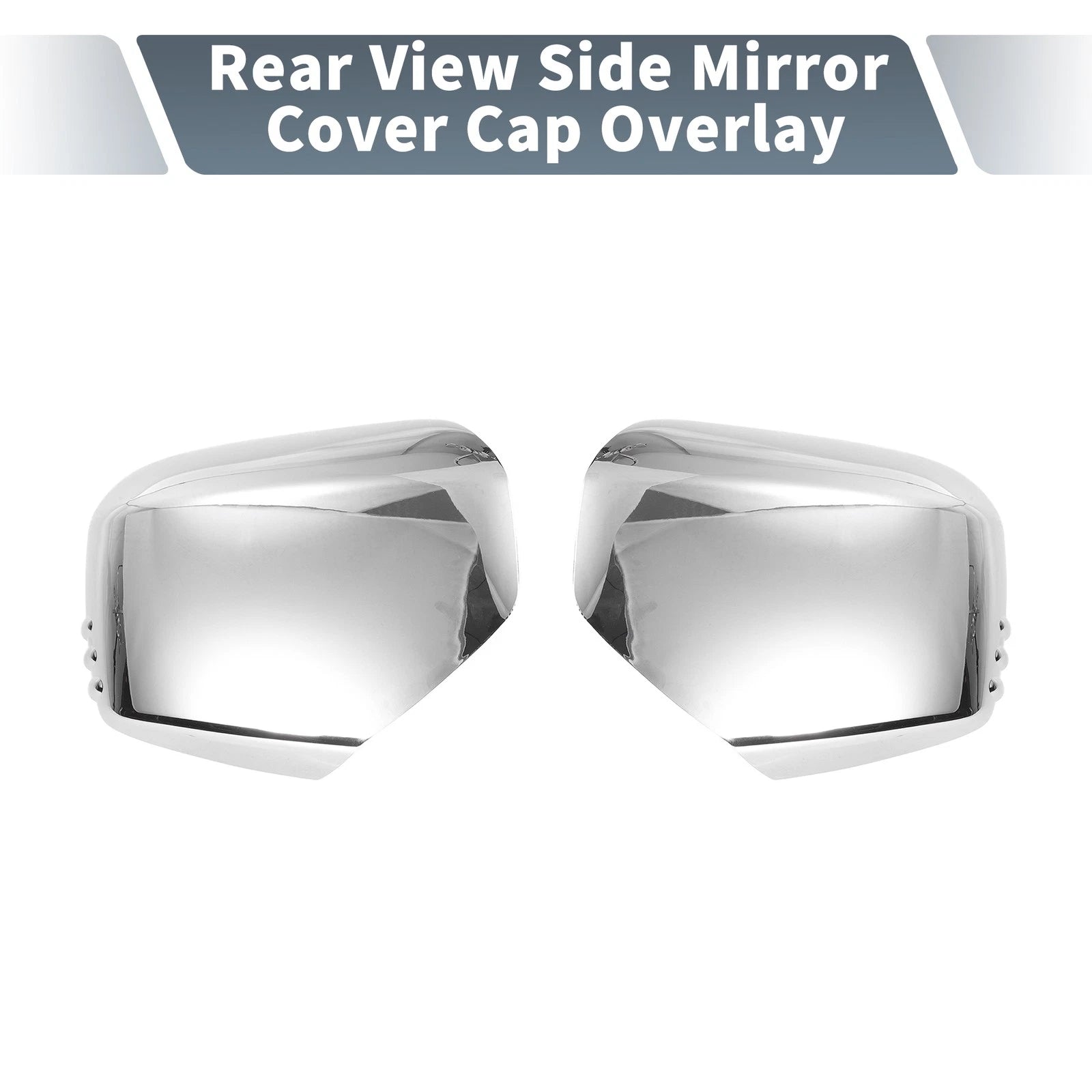 Pair Chrome Plated Rearview Mirror Cover Overlay for Mitsubishi Triton L200 (2006–2023)