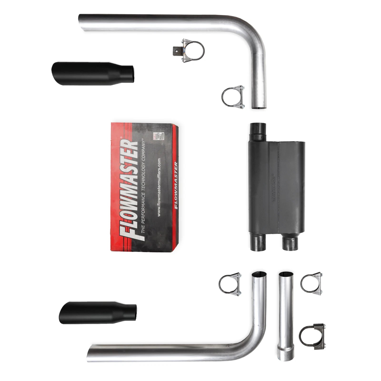 Exhaust System for 82-92 Camaro Firebird (1982–1992) - Flowmaster 80 Series, Black Tips