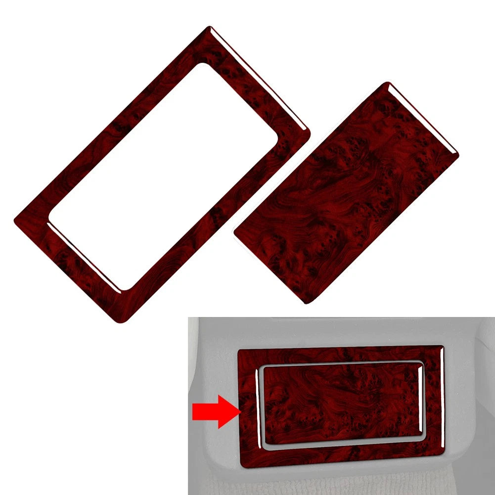 2X Rear Storage Box Panel Cover Trim for BMW 3 Series E36 (1994–1996) Red Wood Grain
