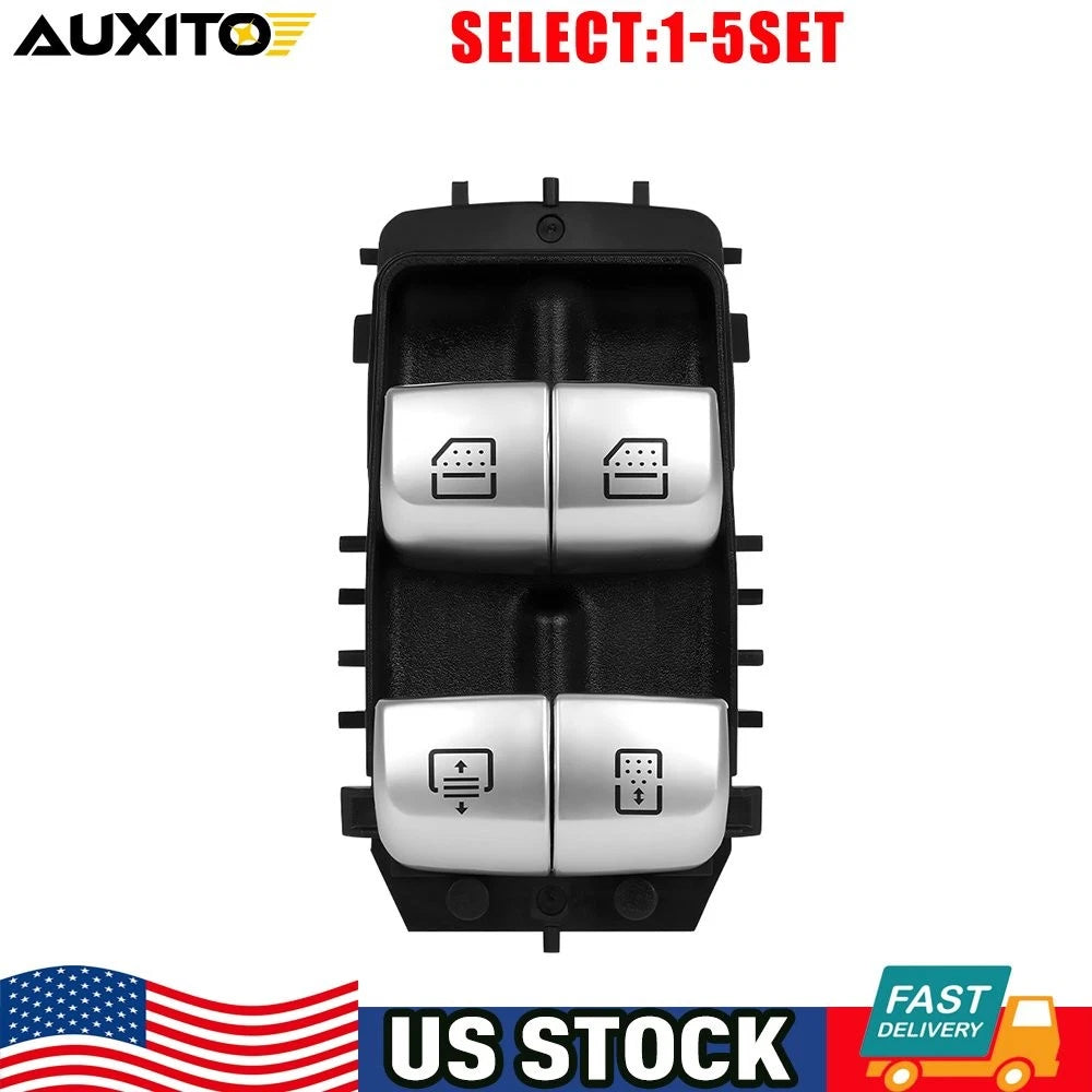 Right Rear Power Window Switch for Mercedes-Benz S600 W222 (2015–2017) Silver