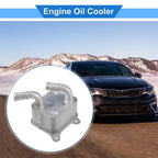 Engine Oil Cooler for Kia Forte (2019–2023) No. 482902H100, Silver Tone