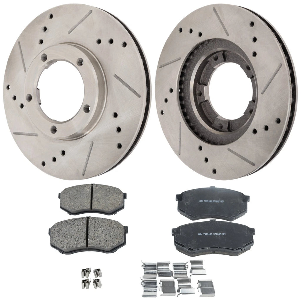 Front Brake Disc Rotors and Pads Kit for Toyota Tacoma (1995–2004)