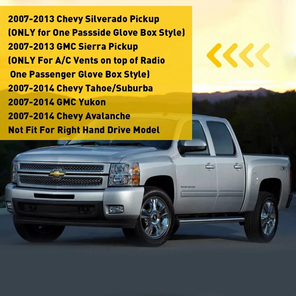 Dashboard Cover Mat for Chevy Silverado/Tahoe/Suburban (2007-2013) Black