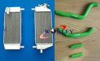 Aluminum Radiator & Blue Hose for Kawasaki KX125 KX 125 (2003-2008)