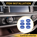 Air Conditioner Switch Knob Cover Ring for Ford F-150 (2015–2023) Blue