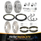 Front Brake Drum Plate Wheel Cylinder Shoes for Honda Foreman TRX450FE (2002–2004)