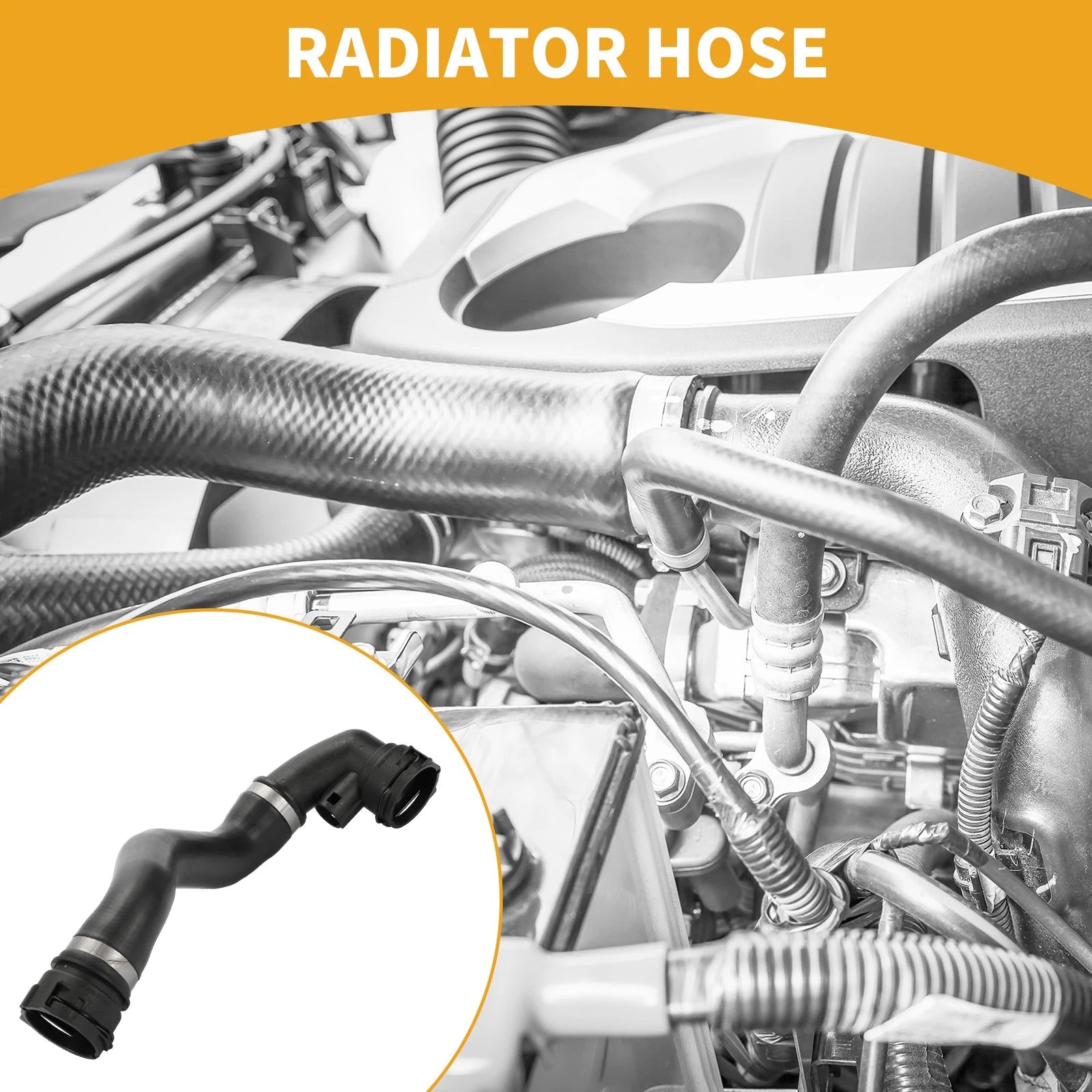 Radiator Hose for BMW E53 X5 (2001–2006) No. 11537508688 Rubber Black
