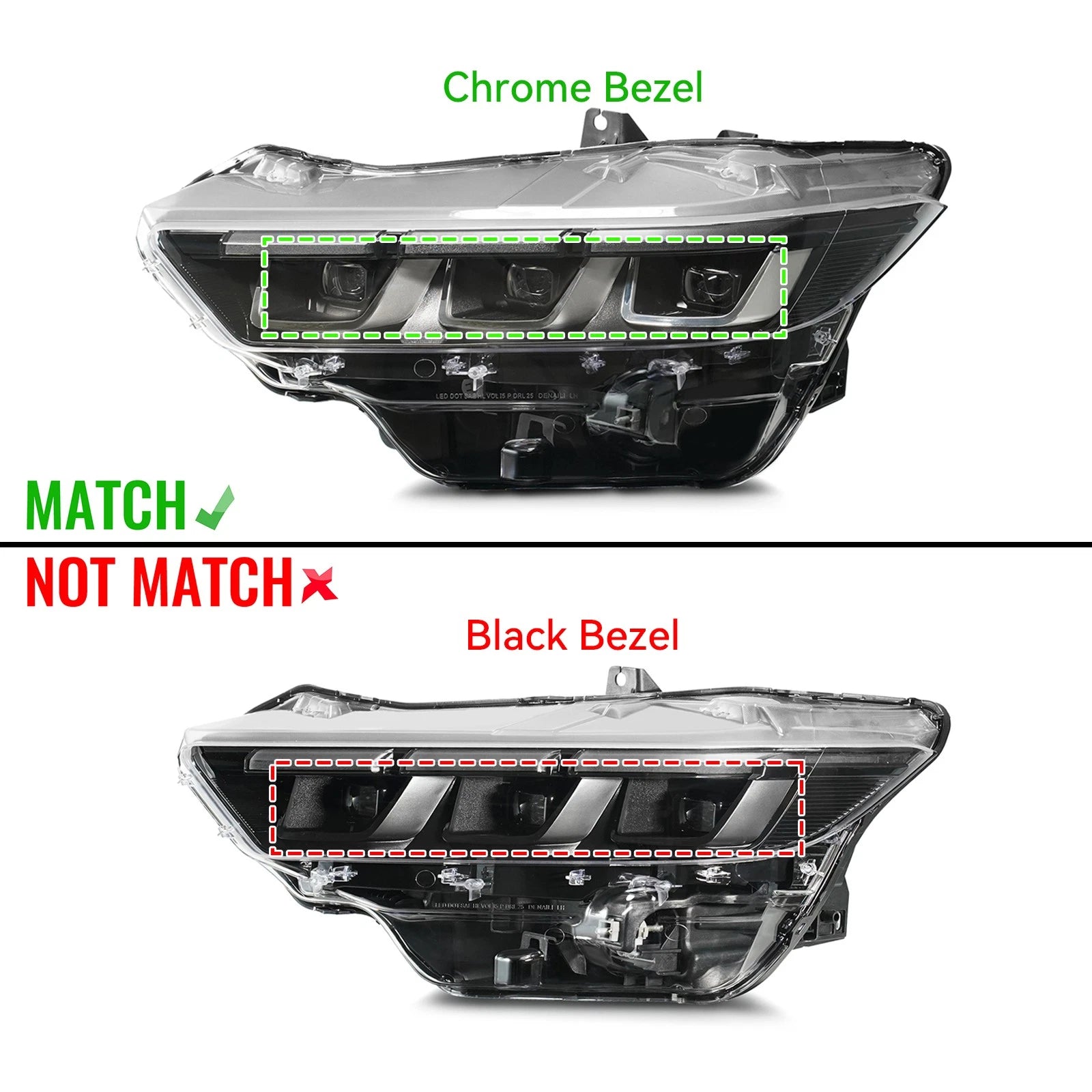 Full LED Headlight w/DRL & Bulbs for Ford Mustang (2024–2026) Left Driver Side