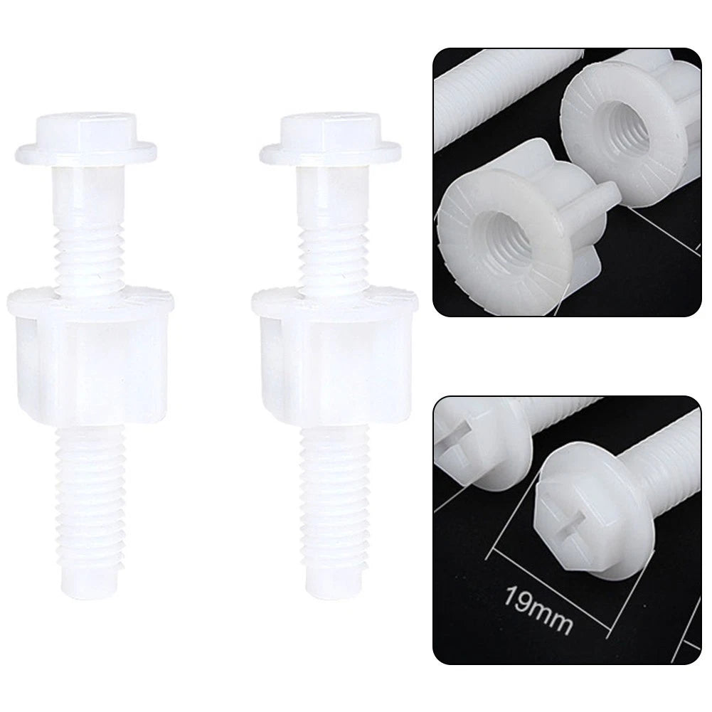 Toilet Hinge Bolts Screw Fixing Kit for Bathroom Repair (2pc)