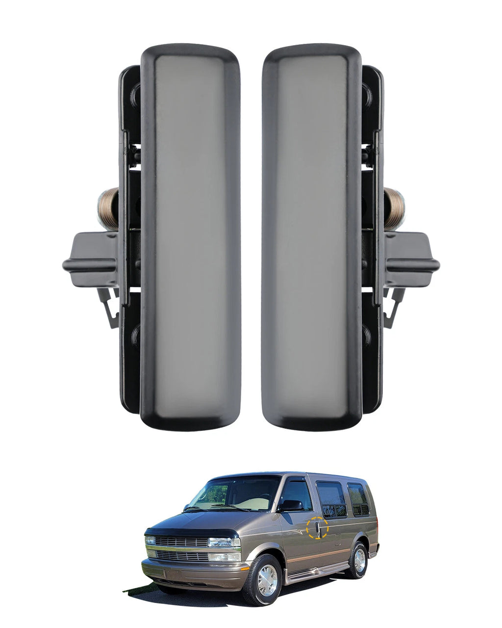 Set of 2 Metal Exterior Door Handles for Chevy Astro GMC (1985–2005)