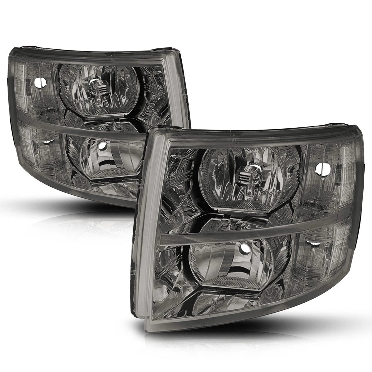Headlight for Chevy Silverado GMT900 (2007–2014) Smoked Housing Clear Corner