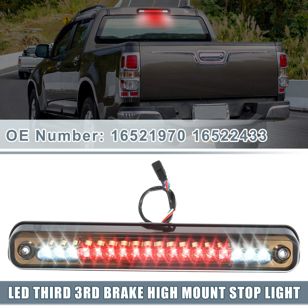 High Mount Stop Light 16521970 for Chevy (Chrome Tone Housing, Smoked Lens)