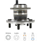 Wheel Hubs for Toyota Camry (2002–2003) Front & Rear 5 Lug with Bearing & Sensor