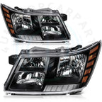 Headlight Assembly Set for Dodge Journey (2018–2020) Black