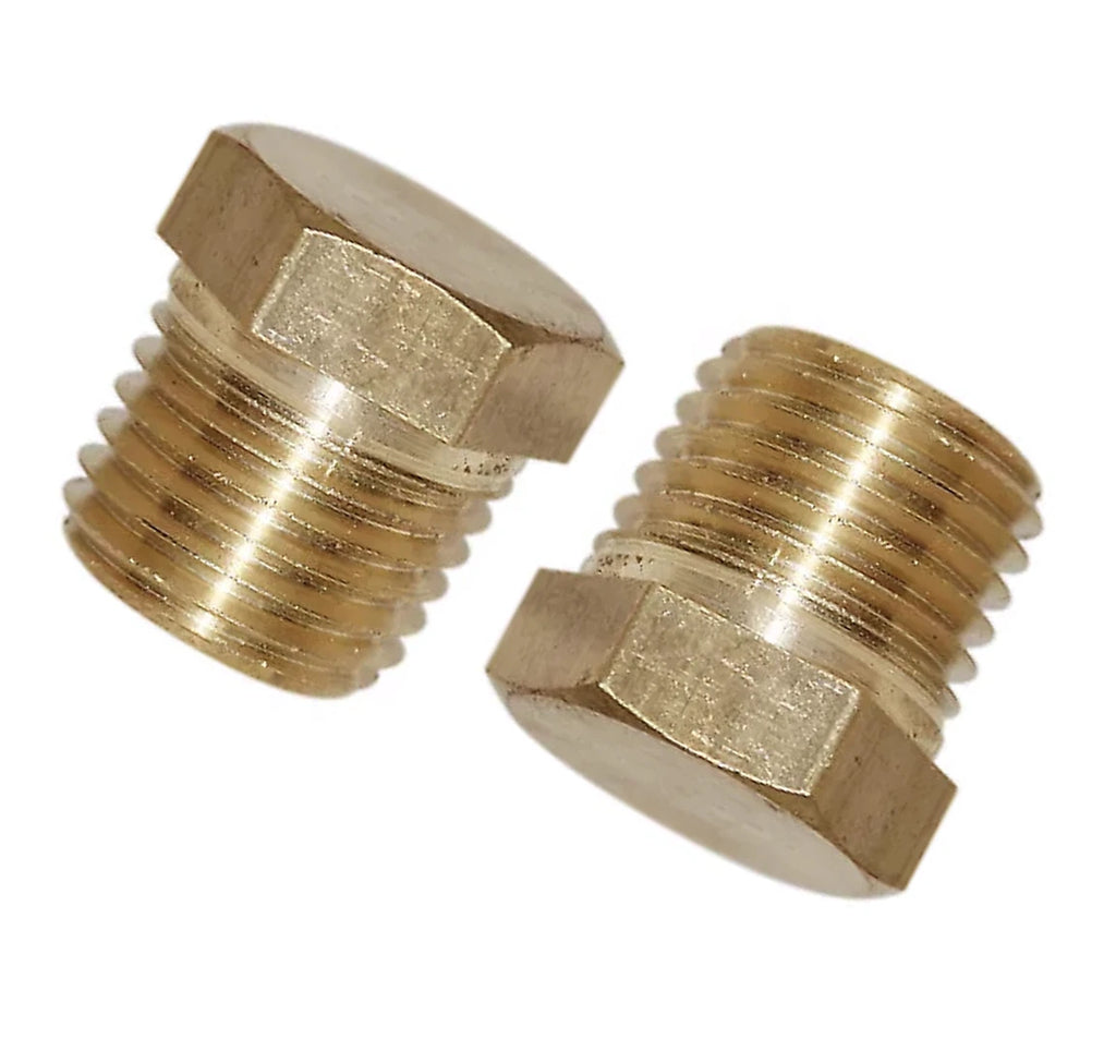 Set of 2 Brass Pipe Plug Fittings for Mercury Mariner (22-36382)