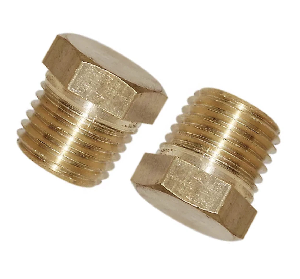 Set of 2 Brass Pipe Plug Fittings for Mercury Mariner (22-36382)