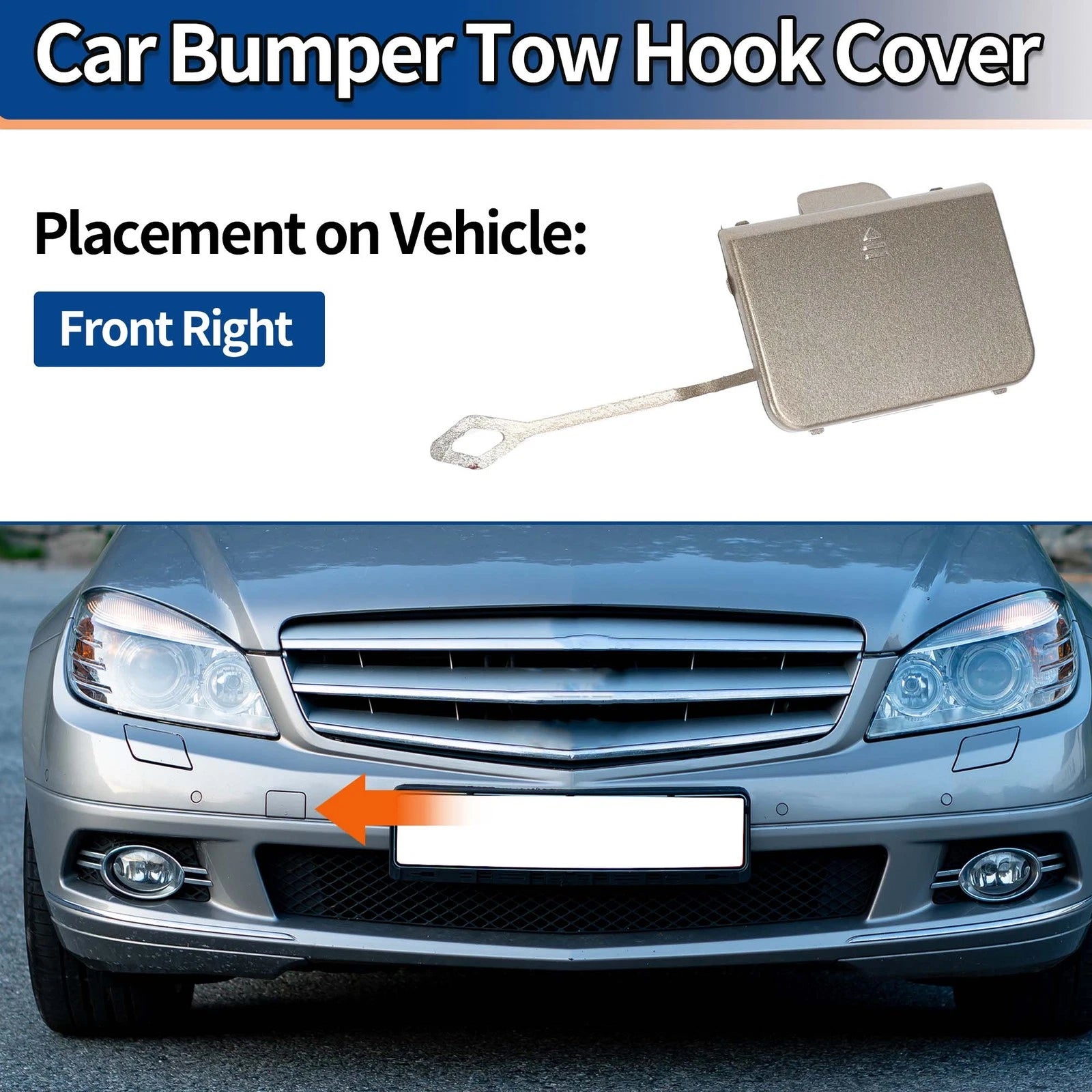Tow Hook Cover for Mercedes-Benz C-Class Sedan (No.A2048850124)