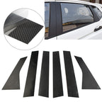6x Carbon Fiber Door Window Trim Covers for Honda Accord (2018-2021)