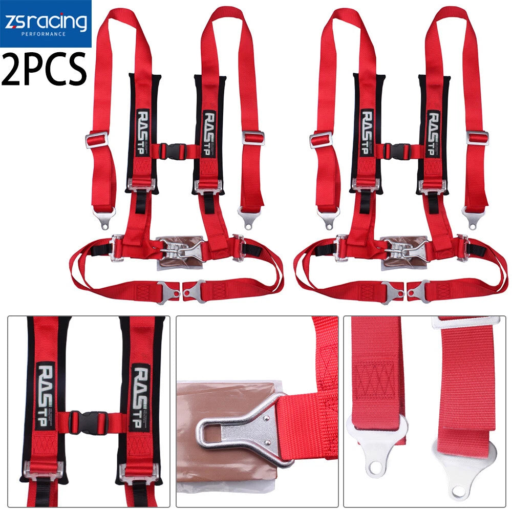 Set of 2 Racing Seat Belt Harness Quick Release 2 Inch Universal