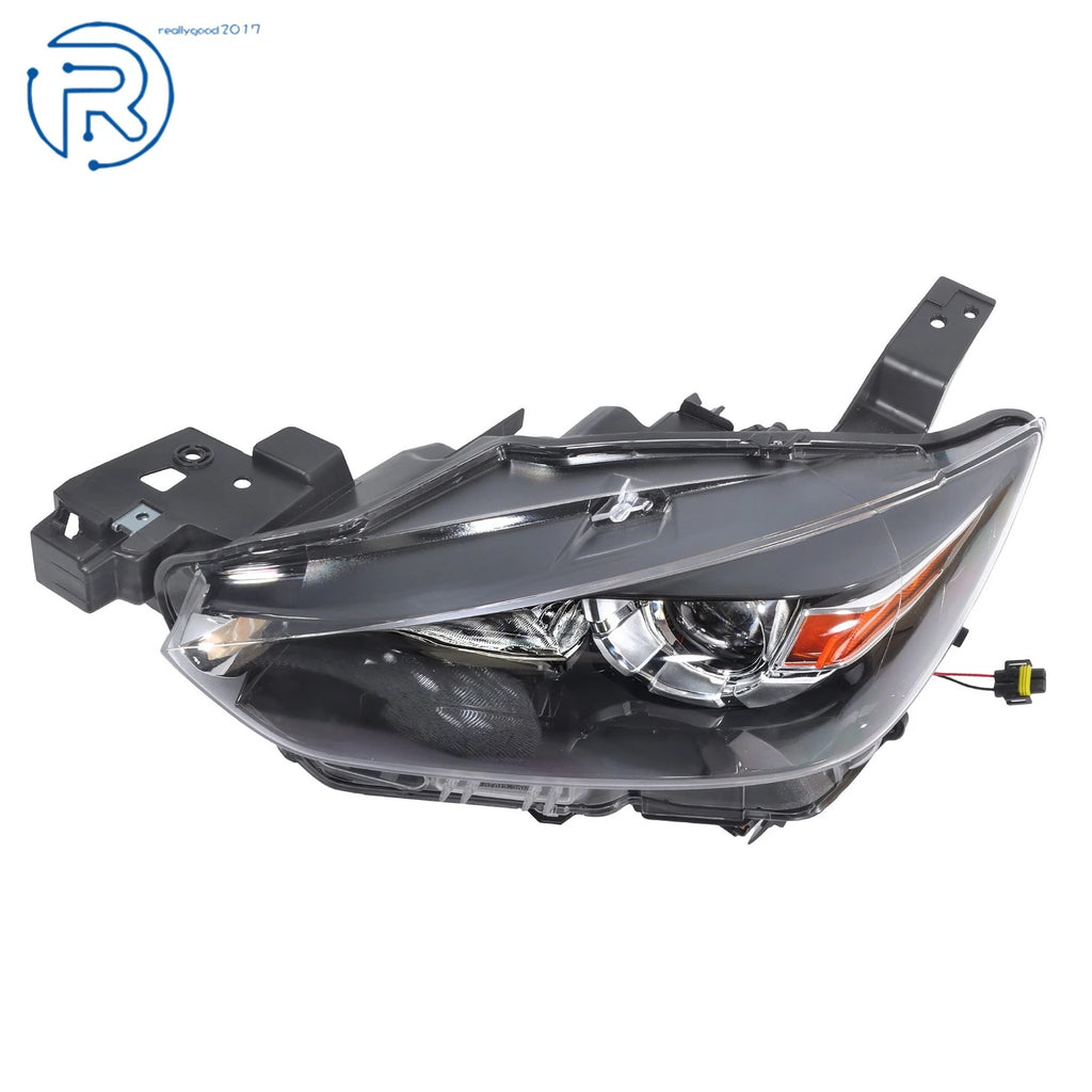 DB4N510L0A Headlight for Mazda CX-3 (2016–2019, 2022) Black Halogen Left