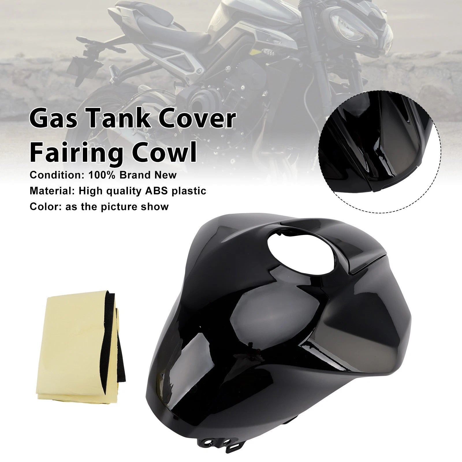 Gas Tank Cover Trim for Triumph Street Triple 765 R/RS (2023–2025) Black