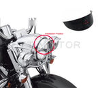 7" Black Skull Headlight Visor for Harley XL XLH FXR (1971–2003)