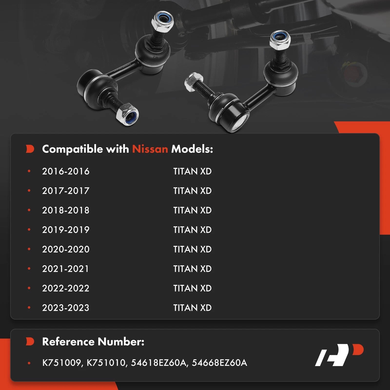 2X Front Stabilizer Bar Link for Nissan Titan XD (2016-2023)