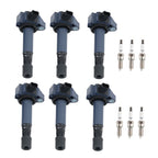 Set of 6 Ignition Coils & Iridium Spark Plugs for Acura RDX TLX (2013–2017)