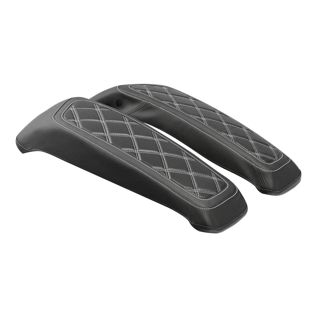 Saddlebag Lids Covers for Harley Touring Road King (2014–2023) Black White