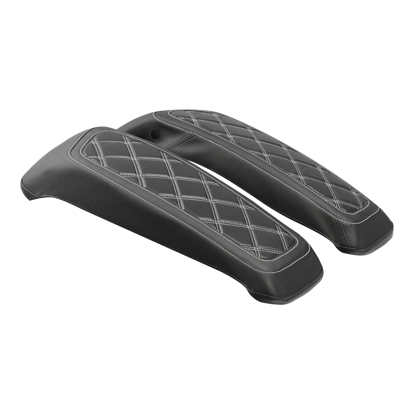 Saddlebag Lids Covers for Harley Touring Road King (2014–2023) Black White