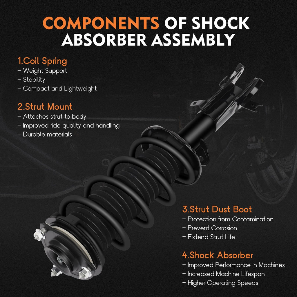 Front Pair Complete Struts & Shocks for Honda Civic (2012)