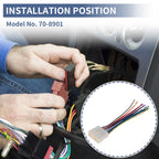 Set of 2 Car Stereo CD Player Wiring Harness 70-8901 for Suzuki Esteem (2001–2002)