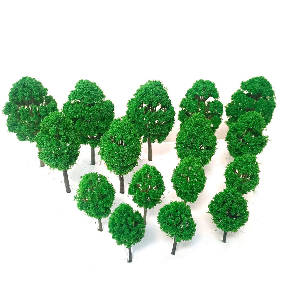 Mixed Model Trees for Railroad Train Diorama Scenery