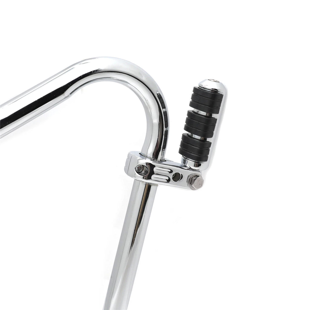 Chrome Highway Cuboid Footpeg Rest w/ P-Clamp 1 1/4" for Harley Dyna