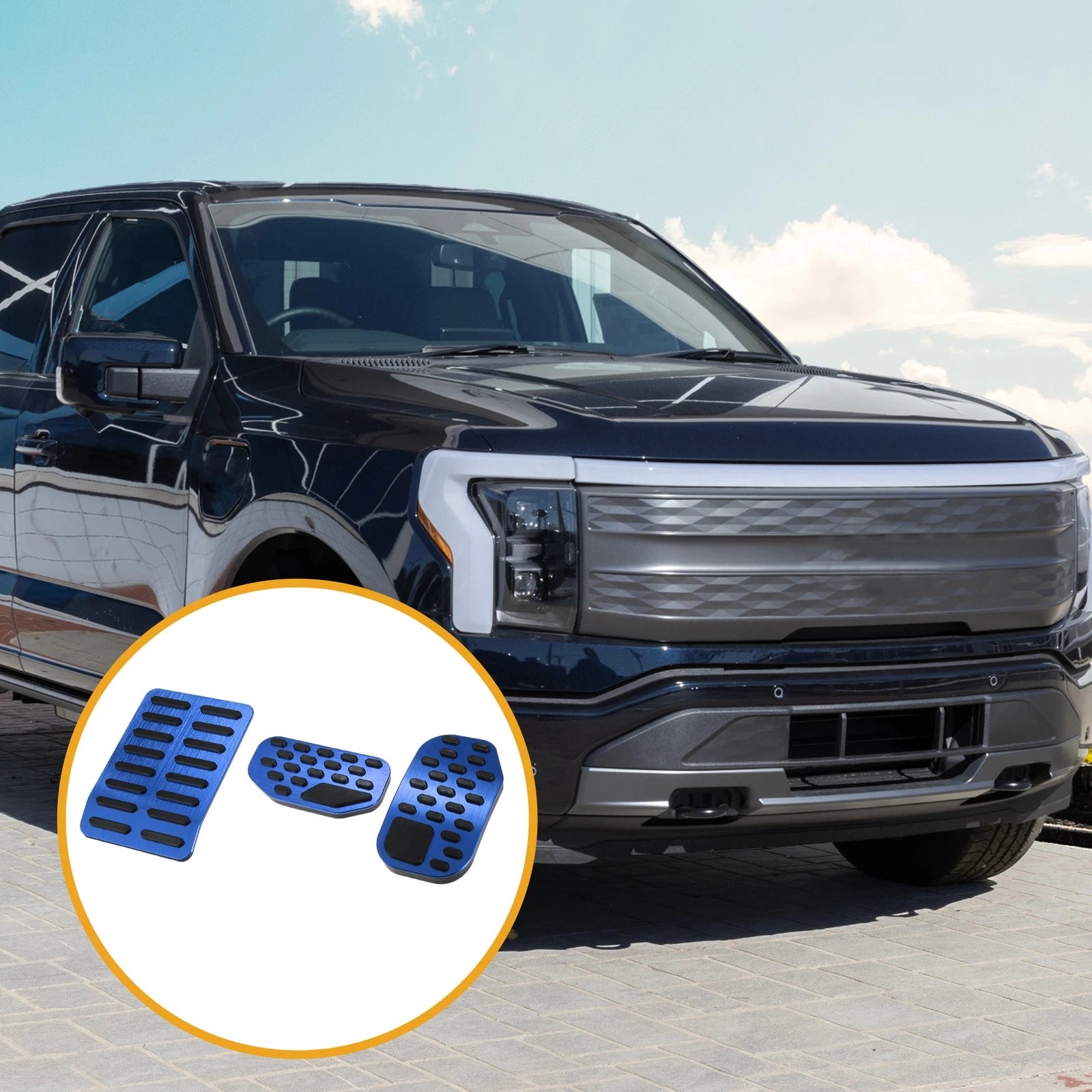 Set of 2 Brake Gas Accelerator Pedal Pads for Ford F-150 (2021–2023)