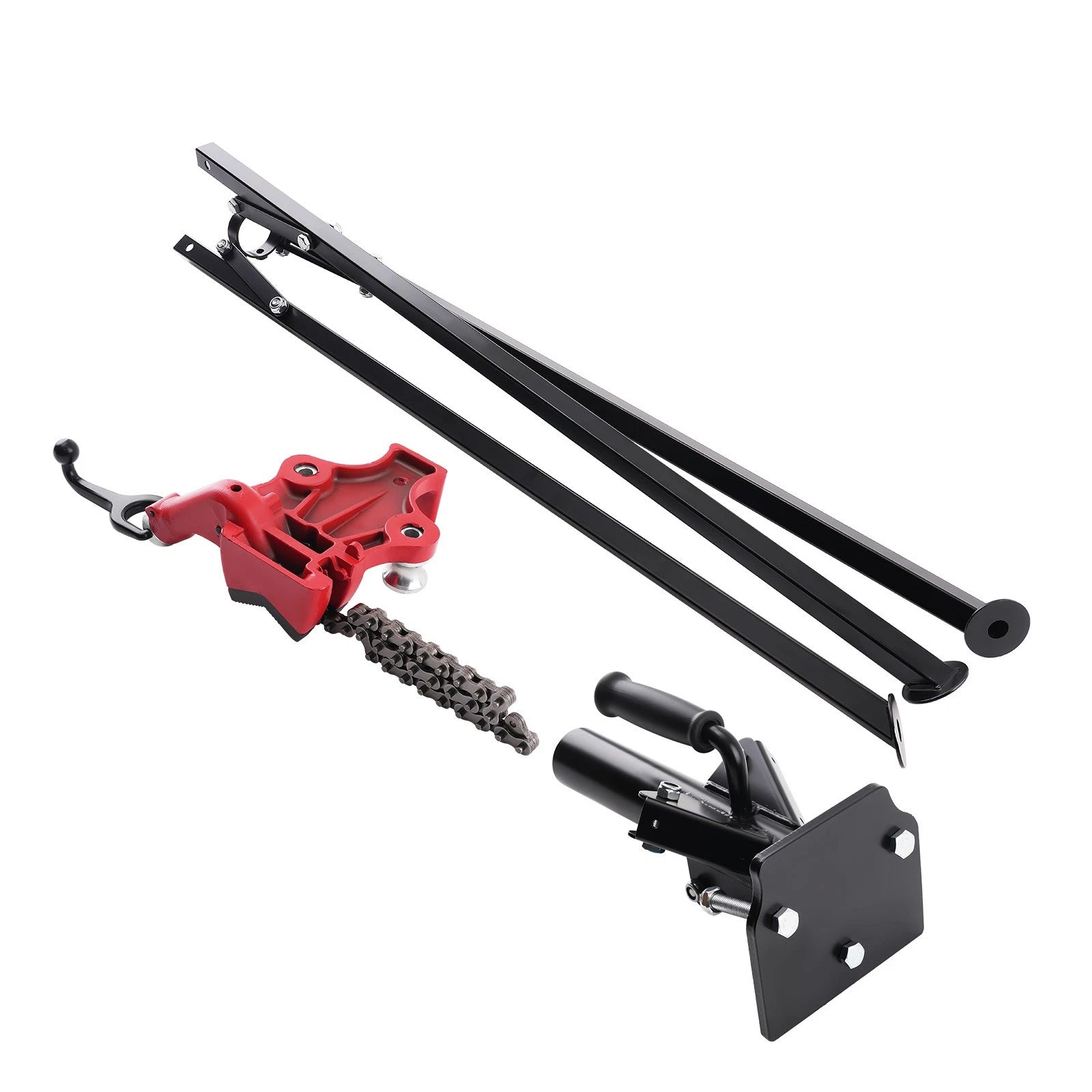 Folding Chain Vise Tripod for Pipe Capacity 1/8"-5" (36"-43" Height)