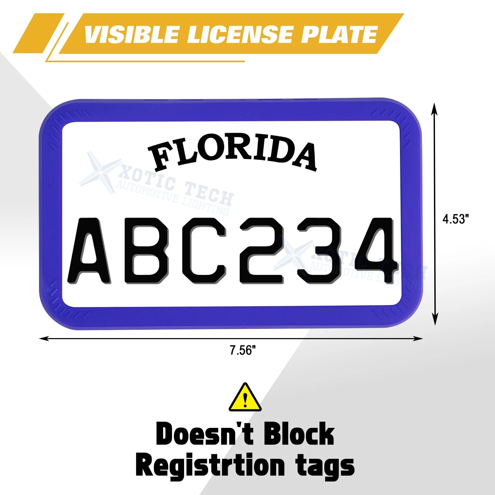 1-Piece Motorcycle Silicone License Plate Frames for Universal Use (2010-2020)