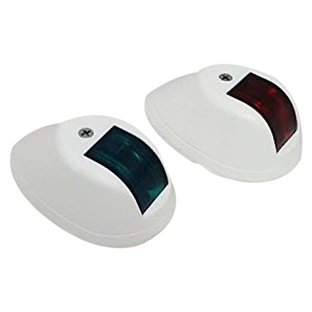 Pair of Green & Red Navigation Side Lights for Boat (Nylon Housing)