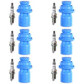 Set of 6 NGK Iridium IX Spark Plugs & Denso Coil Boots for IS300 GS300 (1992–2005)
