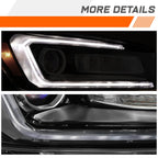 Right Side Black Amber LED DRL Projector Headlight for GMC Acadia (2013–2016)