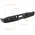 Rear Step Pad Bumper for Silverado/Sierra 1500 (2007–2013) w/ Parking Sensor Holes