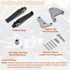 Foot Pegs Mounting Plates & Folding Highway Peg Kit for Yamaha FJR1300 (2001–2023)
