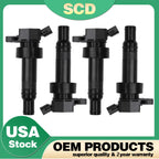 Set of 4 Ignition Coils for Hyundai Accent Veloster Kia Rio Soul (2011–2019) UF652
