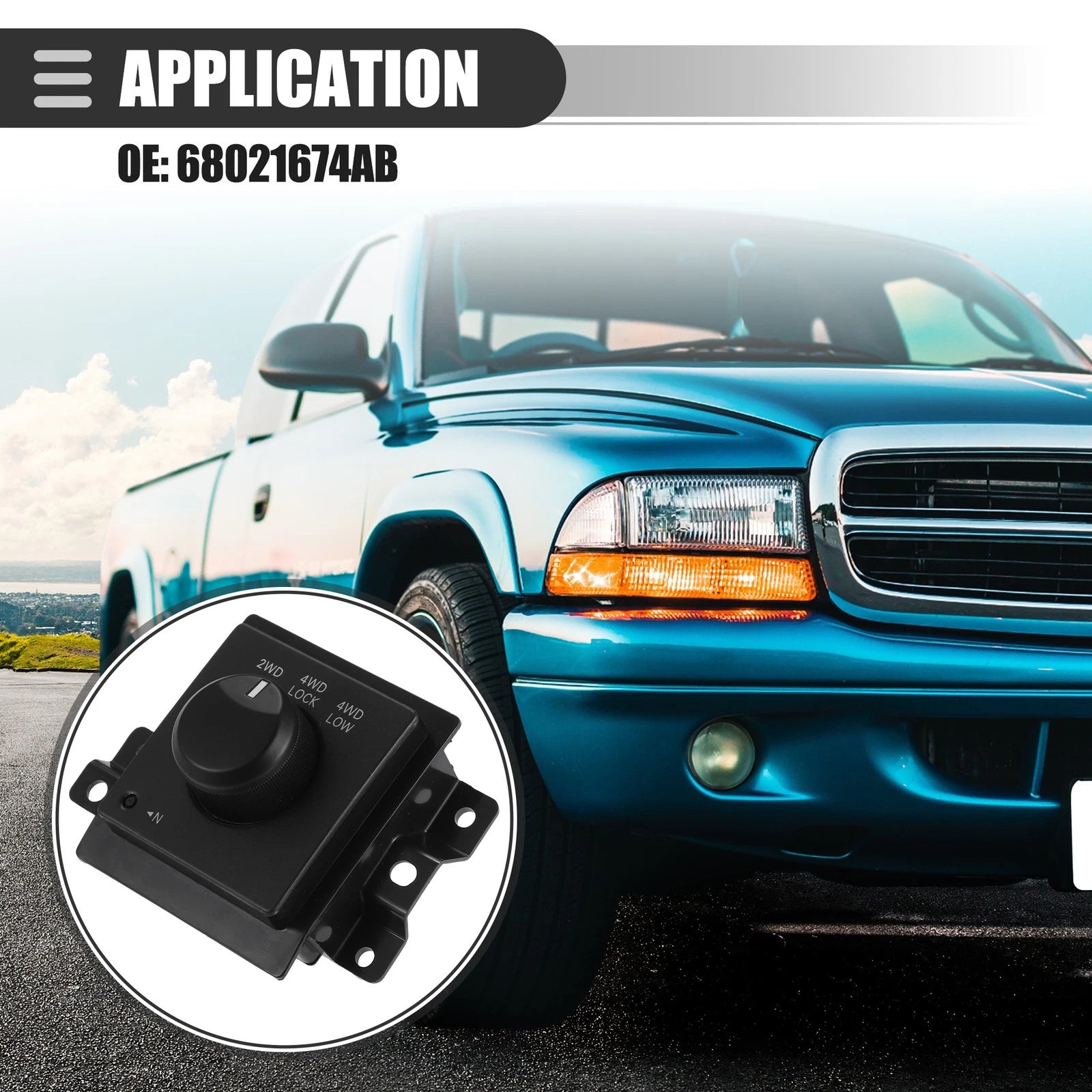 Four Wheel Drive Selector Switch for Dodge Dakota (2005–2010) No. 68021674AB