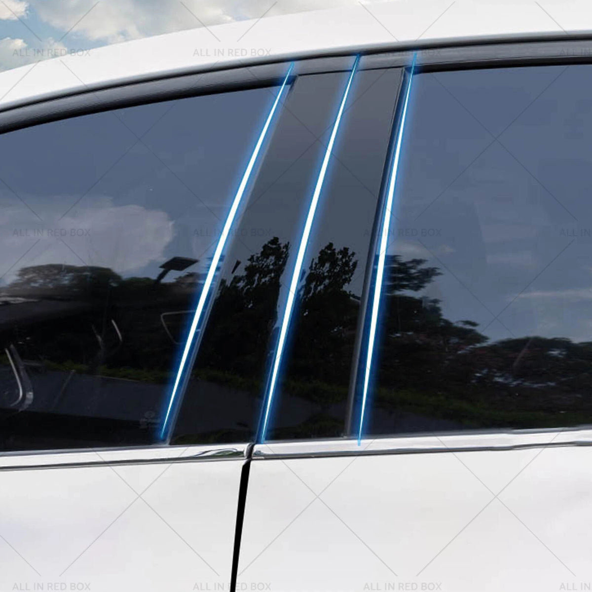 6x Black Pillar Post Cover Trim for Honda Civic (2022)