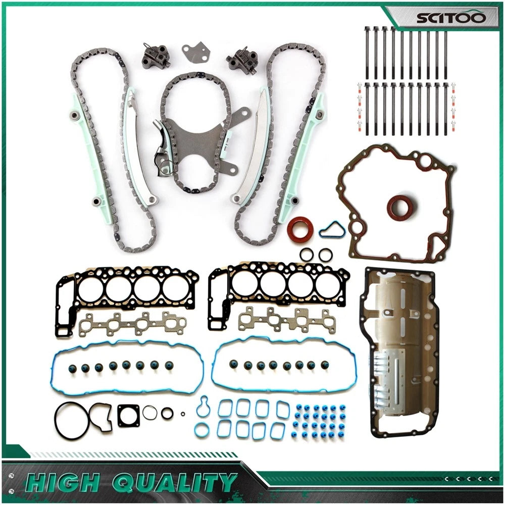Head Gasket Set with Head Bolts & Timing Cover Gasket for Dodge Ram 1500 (2003)