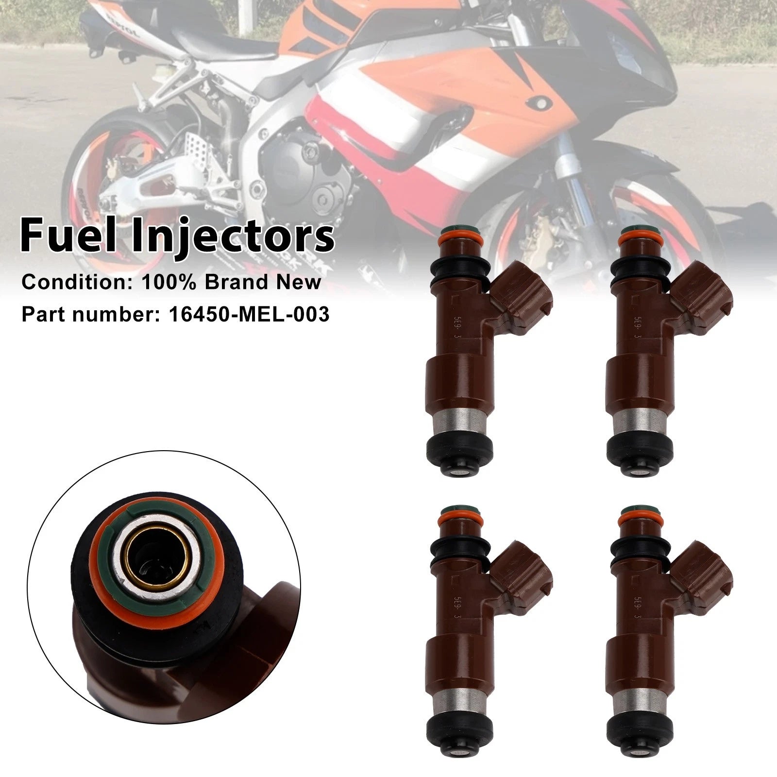 Set of 4 Fuel Injectors for Honda CBR1000RR VFR800 VFR800F CB1300 (2004–2020)